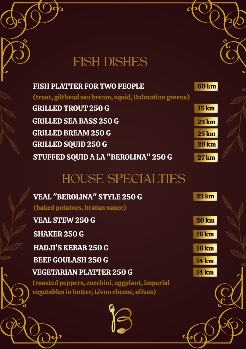 English menu page 9