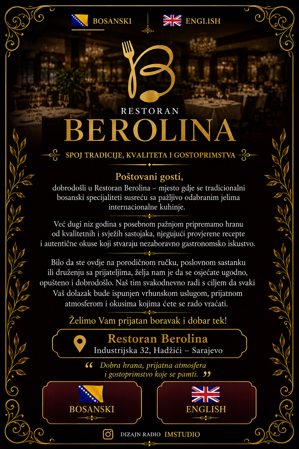 Dobrodošli u Restoran Berolina